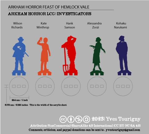 Arkham Horror LCG Compatible Investigator Bits - Hemlock Vale