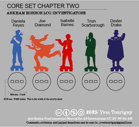 Arkham Horror LCG Compatible Investigator Bits - Core Set Chapter Two