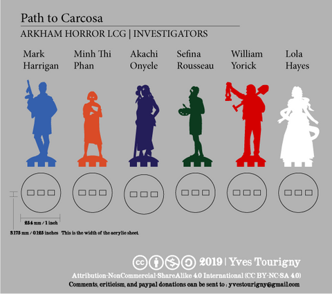 Arkham Horror LCG Compatible Investigator Bits - Path to Carcosa