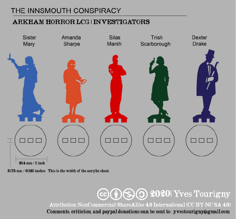 Arkham Horror LCG Compatible Investigator Bits - Innsmouth Conspiracy